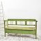 Hungarian Pale Green Settle Bench, 1920s, Set of 2 1