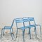 French Blue Tolix Chair, 1960s 4