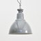 16″ Industrial Grey Benjamin Pendant Light, 1950s 1