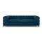 Blue Fabric Chesterfield 3-Seater Sofa from Kare 1