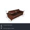 Brown Leather Diego 3-Seater Sofa from Machalke 2