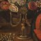 Italienischer Schulkünstler, Stillleben mit Blumen, Obst und Stieglitz, 1700er, Öl auf Leinwand, gerahmt 4