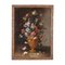 Artiste de l'École Romaine, Nature Morte avec Fleurs, 1700s, Huile sur Toile, Encadrée 1