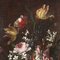 Artiste de l'École Romaine, Nature Morte avec Fleurs, 1700s, Huile sur Toile, Encadrée 6