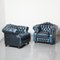 Midnight Blue Westminster Springvale Chesterfield Armchair, 2010s 15