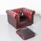 Red Chesterfield Armchair, 1950s, Image 16