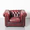 Red Chesterfield Armchair, 1950s, Image 3