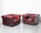 Fauteuil Chesterfield Rouge, 1950s 17