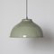 Sage Green Enamel Hanging Lamp, 1950s 1