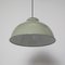 Lampe à Suspension en Émail Vert Sauge, 1950s 2