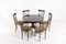 Table et Chaises de Salle à Manger Mid-Century de Chiavari, Italie, 1950s, Set de 7 1