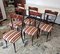 Stühle aus Holz mit cremefarbenem & burgunderrotem Bezug, 1960er, 6er Set 1