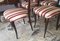 Chairs in Wood and Cream & Burgundy Fabric, 1960s, Set of 6, Image 3