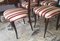 Stühle aus Holz mit cremefarbenem & burgunderrotem Bezug, 1960er, 6er Set 3