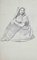 Raymond Balze, donna, disegno a matita originale, metà del XIX secolo, Immagine 1