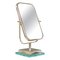 Italian Double Sided Table Mirror in Brass and Glass by Gio Ponti, 1950s, Image 1