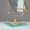 Italian Double Sided Table Mirror in Brass and Glass by Gio Ponti, 1950s, Image 8