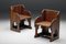 20th Century Gothic Revival Pine & Oak Armchairs, Image 7