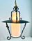 Lámpara colgante Lobby vintage de vidrio opalino, años 60, Imagen 5