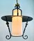 Lámpara colgante Lobby vintage de vidrio opalino, años 60, Imagen 6