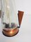 Mid-Century Danish Copper Glass Teak Table Lantern, 1960s 5