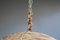 Lámpara colgante italiana redonda de bambú y latón, años 50, Imagen 6