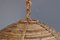 Lampada a sospensione rotonda in bambù e ottone, Italia, anni '50, Immagine 9