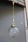 Lámpara colgante redonda de cristal de Murano y latón de Venini, años 50, Imagen 1