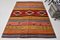 Kilim Red, Green and Orange Rug 3