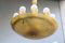 Amber & White Opaline Murano Glass Chandelier from Fratelli Toso, 1930s 13