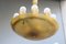 Amber & White Opaline Murano Glass Chandelier from Fratelli Toso, 1930s, Image 13