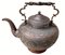 Große antike zentralasiatische Teekanne aus graviertem Kupfer 1
