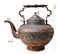Große antike zentralasiatische Teekanne aus graviertem Kupfer 9