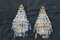 Lampade da parete piccole in ottone e cristallo, Francia, anni '50, Immagine 1