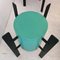 Postmodern Powder-Coated Steel, Plywood & Glass Dining Table with 6 Chairs, USA, 1980s, Set of 7 2