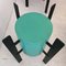 Postmodern Powder-Coated Steel, Plywood & Glass Dining Table with 6 Chairs, USA, 1980s, Set of 7, Image 2