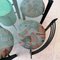 Mesa de comedor posmoderna de acero recubierto de pintura en polvo, contrachapado y vidrio con 6 sillas, años 80. Juego de 7, Imagen 3
