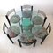 Postmodern Powder-Coated Steel, Plywood & Glass Dining Table with 6 Chairs, USA, 1980s, Set of 7, Image 7