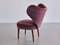 Chaise Heart en Mohair Violet de Brøndbyøster Furniture, Danemark, 1953 11