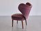 Purple Mohair Heart Chair from Brøndbyøster Furniture, Denmark, 1953 11