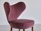 Lila Mohair Heart Chair von Brøndbyøster Furniture, Denmark, 1953 10