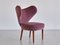 Purple Mohair Heart Chair from Brøndbyøster Furniture, Denmark, 1953 17