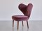 Chaise Heart en Mohair Violet de Brøndbyøster Furniture, Danemark, 1953 15