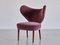 Sedia Heart in mohair viola di Brøndbyøster Furniture, Danimarca, 1953, Immagine 14