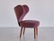 Chaise Heart en Mohair Violet de Brøndbyøster Furniture, Danemark, 1953 16