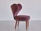 Purple Mohair Heart Chair from Brøndbyøster Furniture, Denmark, 1953 16
