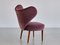Chaise Heart en Mohair Violet de Brøndbyøster Furniture, Danemark, 1953 13