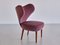 Purple Mohair Heart Chair from Brøndbyøster Furniture, Denmark, 1953 5
