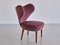 Purple Mohair Heart Chair from Brøndbyøster Furniture, Denmark, 1953, Image 5