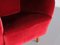 Wingback Red Velvet and Beech Chair by Otto Schulz for Boet, Sweden, 1946 6